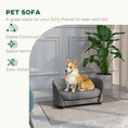 Load image into Gallery viewer, Dog Sofa Pet Couch Dog Bed with Soft Cushion, Removable Washable Cover, Velvet Touch, for Small to Medium Sized Dogs, Grey