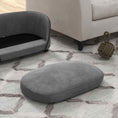 Load image into Gallery viewer, Dog Sofa Pet Couch Dog Bed with Soft Cushion, Removable Washable Cover, Velvet Touch, for Small to Medium Sized Dogs, Grey