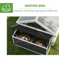 Charger l'image dans la visionneuse de la galerie, 95"L Large Chicken Run, Wooden Chicken Coop with Nesting Box, Lift-up Top, Side Door and Wooden Roof, Poultry Cage for Outdoor, for 4 to 8 Chickens, Rabbits, Ducks, White