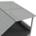 Load image into Gallery viewer, PawHut Wicker Dog House Outdoor with Canopy, Rattan Dog Bed with Water-resistant Cushion, Raised Dog Bed for Small, Medium Dogs up to 66 lbs, 19.75" in Length, Silver Wicker, Gray Cushion