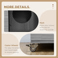 Load image into Gallery viewer, PawHut Luxury Cat House with Wheels, Kitty Cage Catio Villa for Indoor Cats with Scratching Posts, Condo, Flap Door, Cushion, Gray, 31.5" x 20" x 48.5"