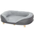 Load image into Gallery viewer, Dog Sofa Bed for Large Sized Pet, Cat Sofa with Soft Velvet Fabric, Removable Cushion, Washable Cover, Anti-Slip Foot Pads, 55 lbs Dog Couch, Grey