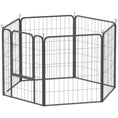 Load image into Gallery viewer, 6 Panels Dog Playpen, 27"W x 31.5"H Heavy Duty Pet Fence with Door & Strap for Indoor Outdoor Backyard Garden, Portable & Foldable Puppy Pet Pen for Medium Dogs