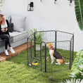 Load image into Gallery viewer, 6 Panels Dog Playpen, 27"W x 31.5"H Heavy Duty Pet Fence with Door & Strap for Indoor Outdoor Backyard Garden, Portable & Foldable Puppy Pet Pen for Medium Dogs