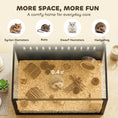 Load image into Gallery viewer, Hamster Cage Steel Frame Chewproof, Large Rat Cage with Openable Top, Deep Burrow, Transparent Small Animal Habitat for Dwarf Syrian Hamster, Gerbil, Rats, 81L x 51W x 53H cm