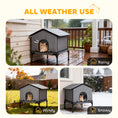 Load image into Gallery viewer, Outdoor Cat House, Waterproof Insulated Cat Kennel with Elevated Base, Cushion, Foldable Feral Kitty Shelter for Indoor Outdoor Kittens, Grey