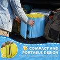 Load image into Gallery viewer, Foldable Dog Pool for Puppies and Ducks, Thickened PVC Dog Paddling Pool Bath Tub Hard Board, Anti-Slip Bottom and Hose Adapter for Easy Drainage, 80 x 20cm, Blue and Yellow