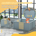 Load image into Gallery viewer, PawHut Whelping Box for Dogs Built for Mother's Comfort, Dog Whelping Pen with Removable Doors, Puppy Playpen for Indoors, Newborn Puppy Supplies & Essentials, 81" x 39" x 20", Gray