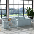 Load image into Gallery viewer, PawHut Whelping Box for Dogs Built for Mother's Comfort, Dog Whelping Pen with Removable Doors, Puppy Playpen for Indoors, Newborn Puppy Supplies & Essentials, 81" x 39" x 20", Gray