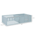 Load image into Gallery viewer, PawHut Whelping Box for Dogs Built for Mother's Comfort, Dog Whelping Pen with Removable Doors, Puppy Playpen for Indoors, Newborn Puppy Supplies & Essentials, 81" x 39" x 20", Gray