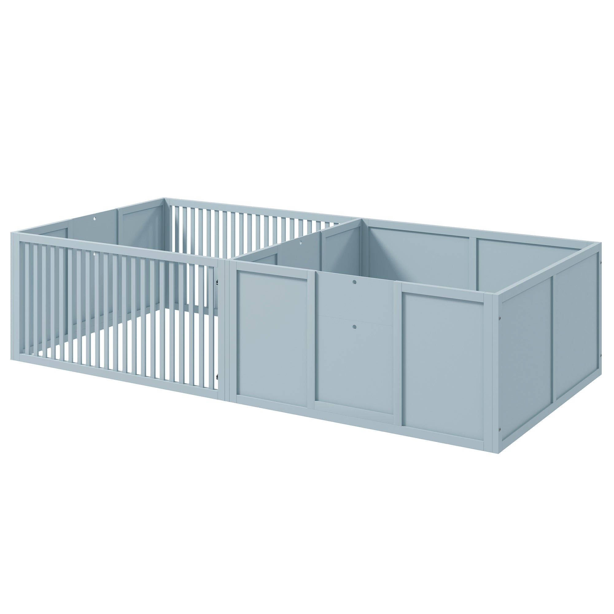 PawHut Whelping Box for Dogs Built for Mother's Comfort, Dog Whelping Pen with Removable Doors, Puppy Playpen for Indoors, Newborn Puppy Supplies & Essentials, 81" x 39" x 20", Gray