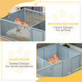 Load image into Gallery viewer, PawHut Whelping Box for Dogs Built for Mother's Comfort, Dog Whelping Pen with Removable Doors, Puppy Playpen for Indoors, Newborn Puppy Supplies & Essentials, 81" x 39" x 20", Gray