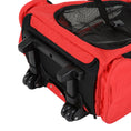 Load image into Gallery viewer, Pet Travel Backpack Bag Cat Puppy Dog Carrier w/ Trolley and Telescopic Handle Portable Stroller Wheel Luggage Bag (Red)