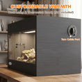Load image into Gallery viewer, Reptile Terrarium, High-Strength Reptile Vivarium with Sliding Glass Doors, Secure Lock and Top Ventilation, Tarantula Enclosure for Bearded Dragon, Snake and Gecko, 60 x 45 x 45 cm, Black