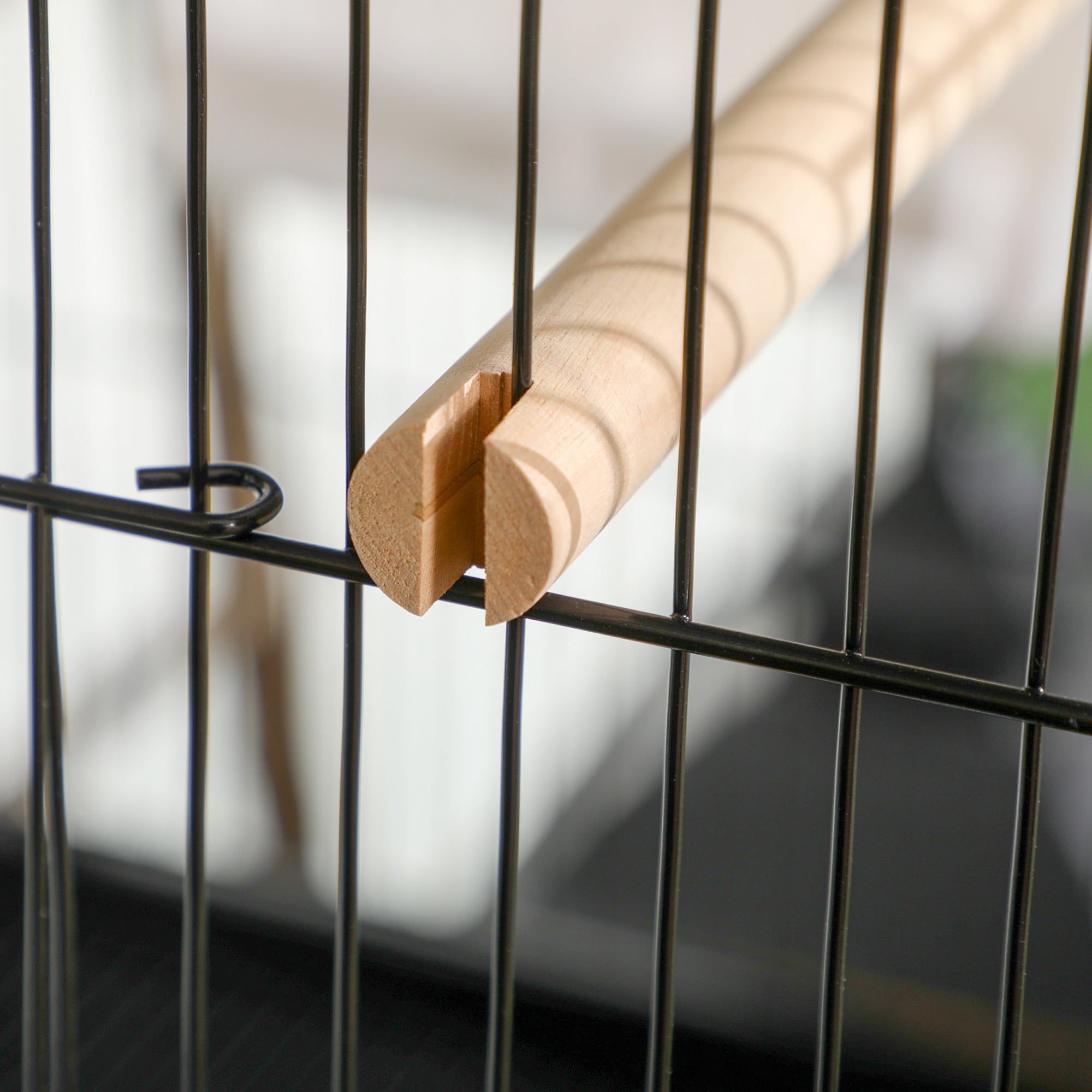 PawHut Large Bird Cage with 1.7 ft. Width for Wingspan, Bird Aviary Indoor with Multi - Door Design, Fit for a Canary, Finch, Conure, 55" , Black