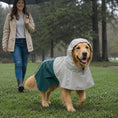 Load image into Gallery viewer, Dog Raincoat with Hood, Waterproof & Breathable Rain Jacket with Reflective Strips and Leash Hole, Adjustable Poncho for Large Dogs, 20-30 KG Available, Green, L