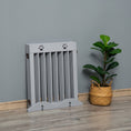 Load image into Gallery viewer, Freestanding Pet Gate 4 Panel Wooden Dog Barrier Folding Safety Fence with Support Feet up to 204cm Long 61cm Tall for Doorway Stairs Light Grey
