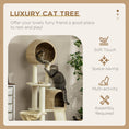 Load image into Gallery viewer, PawHut 59 Inch Cat Tree for Indoor Cats, Cat Tower with Cat Condo, Hammock, Perches, Scratching Posts, Ramp for Large Cats, Beige