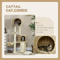 Load image into Gallery viewer, PawHut 59 Inch Cat Tree for Indoor Cats, Cat Tower with Cat Condo, Hammock, Perches, Scratching Posts, Ramp for Large Cats, Beige