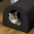 Load image into Gallery viewer, PawHut Dome Heated Cat House Portable and Waterproof Pet Shelter for Kitty in Winter, Black