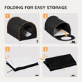 Load image into Gallery viewer, PawHut Dome Heated Cat House Portable and Waterproof Pet Shelter for Kitty in Winter, Black