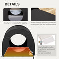 Load image into Gallery viewer, PawHut Dome Heated Cat House Portable and Waterproof Pet Shelter for Kitty in Winter, Black