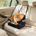 Load image into Gallery viewer, Dog Car Seat for Small Breeds Under 10kg, Dog Booster Seat Detachable Washable with Seat Belt, Thick Cushion, Portable Pet Travel Bed with Storage Pockets, Brown