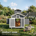 Load image into Gallery viewer, Chicken Coop for 2 Chickens, Wooden Hen House with Nesting Box, Pull-Out Tray, Ventilation Windows, Poultry Hutch Rabbit Cage with Waterproof Roof, Roosting Bars and Ramp