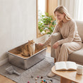 Load image into Gallery viewer, Stainless Steel Litter Box, XL Sifting Cat Litter Box with Sifting Pan, High Sides for Medium, Large Cat, Pine Pellets, Non-Sticky, Odour Control and Easy Cleaning, 23.6" x 15.7" x 7.9", Silver