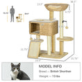 Load image into Gallery viewer, PawHut 38" Cat Tree for Indoor Cats, Cat Tower with Scratching Posts, Ramp, Condo, Toy Balls, Platform, Bed, Ramp, Beige