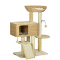Load image into Gallery viewer, PawHut 38" Cat Tree for Indoor Cats, Cat Tower with Scratching Posts, Ramp, Condo, Toy Balls, Platform, Bed, Ramp, Beige