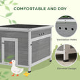 Load image into Gallery viewer, Duck Coop, Wooden Chicken House Rabbit Hutch with Openable Roof, Removable Floor, Double Doors, Ramp, Duck House for 3-6 Chickens, Geese, 30" x 38" x 30"