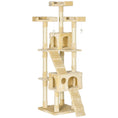 Load image into Gallery viewer, 68 inches Cat Tree, Multi-Level Large Cat Tower Condo with Scratching Posts, Perches, Cat Houses, Dangling Toy, Beige