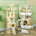 Load image into Gallery viewer, 68 inches Cat Tree, Multi-Level Large Cat Tower Condo with Scratching Posts, Perches, Cat Houses, Dangling Toy, Beige
