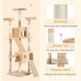 Load image into Gallery viewer, Cat Tree for Indoor Cats, 173cm Cat Tower Scratching Post Tall Climbing Tower, Activity Centre House - Cream