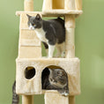 Load image into Gallery viewer, 68 inches Cat Tree, Multi-Level Large Cat Tower Condo with Scratching Posts, Perches, Cat Houses, Dangling Toy, Beige