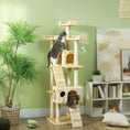 Load image into Gallery viewer, 68 inches Cat Tree, Multi-Level Large Cat Tower Condo with Scratching Posts, Perches, Cat Houses, Dangling Toy, Beige