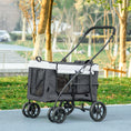 Load image into Gallery viewer, Dog Pram Dog Stroller Pet Pushchair with Detachable Carrier Soft Padding, Safety Leashes, for Mini and Small Dogs - Grey