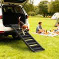 Load image into Gallery viewer, Dog Ramp for Car Truck SUV, Foldable Dog Stairs for Large Medium Small Dogs, Folding Pet Stairs with Non-slip Strips & Pads, Supports Up to 55 lbs (10 Steps), Black