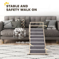 Load image into Gallery viewer, Dog Ramp for Couch, Folding Pet Ramp for Bed, 4 Adjustable Height from 15" to 19", Wooden Pet Step with Non-Slip Traction Mat and Safety Side Rails for Small to Large Dogs