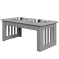 Load image into Gallery viewer, Raised Dog Bowl Feeding Bowls with Stand for Medium Dogs Elevated Pet Bowls Water Food Feeder 58L x 31W x 25H cm - Grey