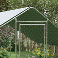 Load image into Gallery viewer, PawHut Large Chicken Coop Metal Chicken Run with Waterproof and Anti-UV Cover, Spire Shaped Walk in Fence Cage Hen House for Outdoor and Yard Farm Use, 1" Tube Diameter, 9.8' x 32.8' x 6.4'