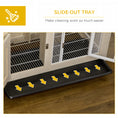 Load image into Gallery viewer, PawHut Small Rabbit Hutch, Indoor Bunny Cage on Wheels, Rabbit Habitat with Openable Top, Pull-Out Tray, Quail Cage Rabbit Cage Inside, 37.5" x 21" x 24.5"