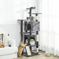 Load image into Gallery viewer, 63" Cat Tree, Cat Tower for Indoor Cats with Scratching Posts, Cat Condos, Bed, Platforms, Ramp, Toy Ball, Cat Activity Center, Dark Grey