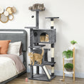 Load image into Gallery viewer, 63" Cat Tree, Cat Tower for Indoor Cats with Scratching Posts, Cat Condos, Bed, Platforms, Ramp, Toy Ball, Cat Activity Center, Dark Grey