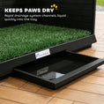 Load image into Gallery viewer, Dog Grass Pad with High Walls and Tray, Indoor Potty Tray for Puppy Training, Pee Pad Holder with Artificial Grass and Drainage for Indoor Outdoor Use, 30" x 20" x 14"