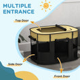 Load image into Gallery viewer, Dog Pen, Pet Playpen, Portable Foldable Dog Cat Playpen Soft Pet Cage with Storage Bag for Puppies, Rabbits, Kittens, Guinea Pigs, 94 x 74 x 60cm - Yellow