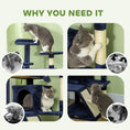 Load image into Gallery viewer, 54" Cat Tree, Cat Tower for Indoor Cats with Scratching Posts, Cat Condos, Bed, Platforms, Ramp, Toy Ball, Cat Activity Center, Dark Blue