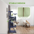 Load image into Gallery viewer, 54" Cat Tree, Cat Tower for Indoor Cats with Scratching Posts, Cat Condos, Bed, Platforms, Ramp, Toy Ball, Cat Activity Center, Dark Blue