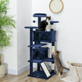 Load image into Gallery viewer, 54" Cat Tree, Cat Tower for Indoor Cats with Scratching Posts, Cat Condos, Bed, Platforms, Ramp, Toy Ball, Cat Activity Center, Dark Blue